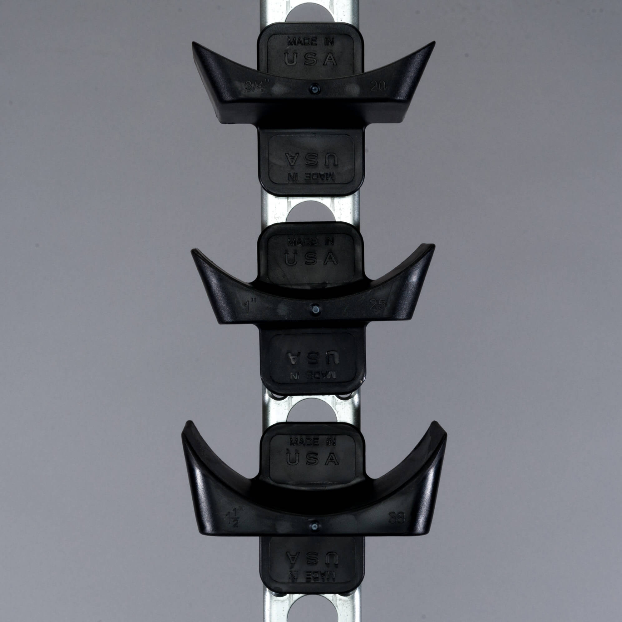 Keyhole Pinless Reversible Nylon Jump Cups Black - Potter Steel